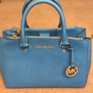Michael Kors Sutton Medium Satchel Bag in Blue